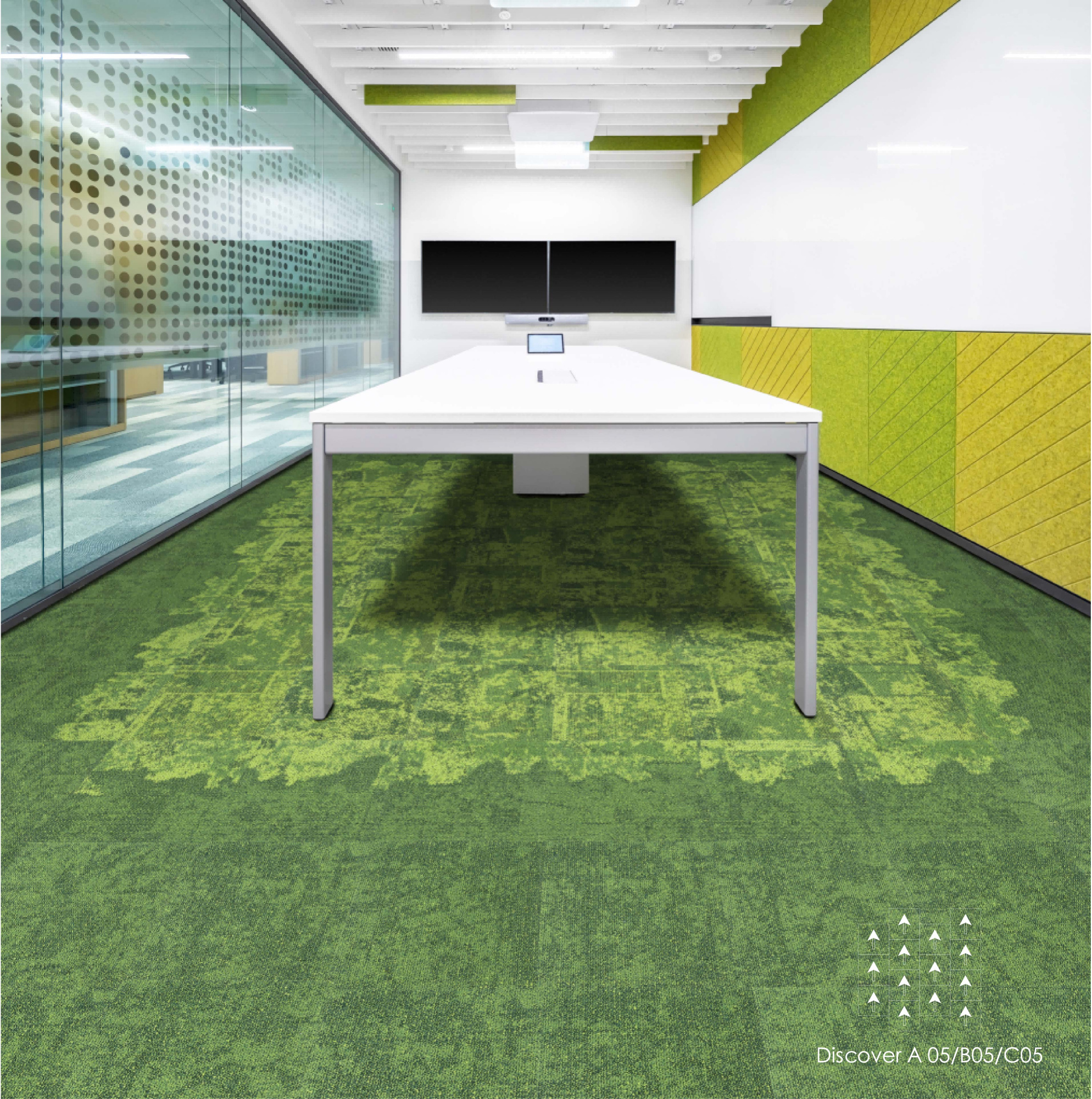 Ковровая плитка Innovflor Discover A05  0.5*0.5 м Зеленый